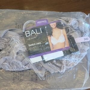 Bali Lace Desire Stretch Lace Bra - Warm Steel